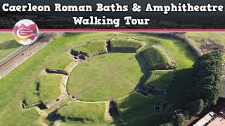 CAERLEON ROMAN BATHS amp AMPHITHEATRE WALES  Walking Tour  Pinned on Places [upl. by Switzer526]