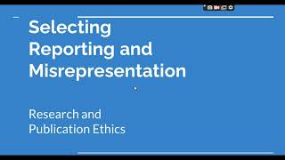 Selective Reporting and Misrepresentation of data Research and Publication ethics Phd coursework [upl. by Sadick150]