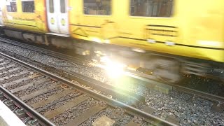 Merseyrail 507 009 making arcs at Birkdale station [upl. by Etterraj]